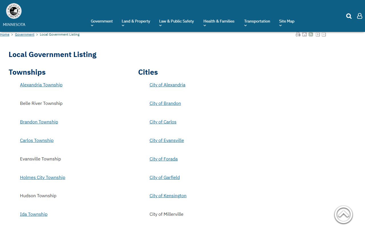 Douglas County Court Administrator local government listing records