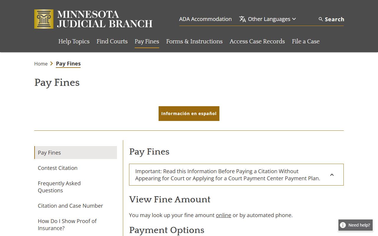 Douglas County court dockets pay a fine reference