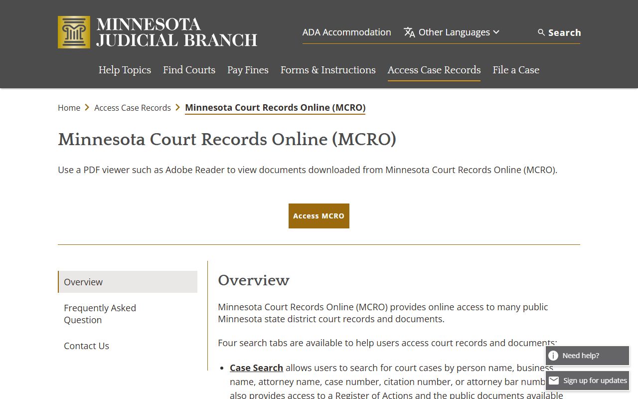 Douglas County court records MCRO overview search paths