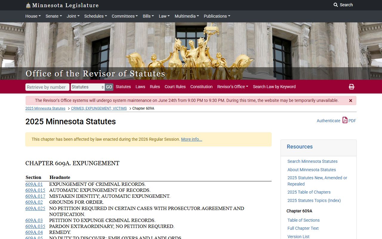 Douglas County criminal court records expungement chapter