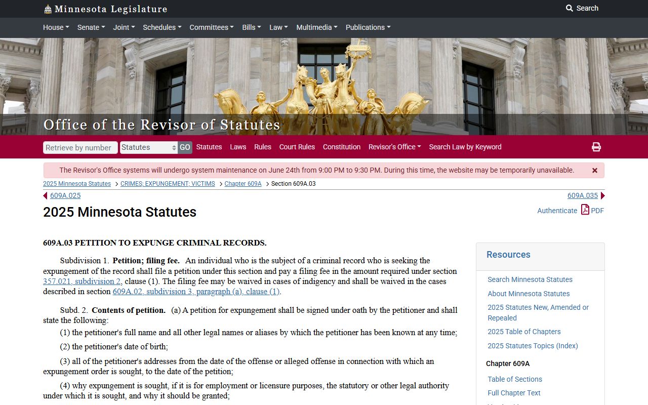 Douglas County criminal court records expungement petition statute