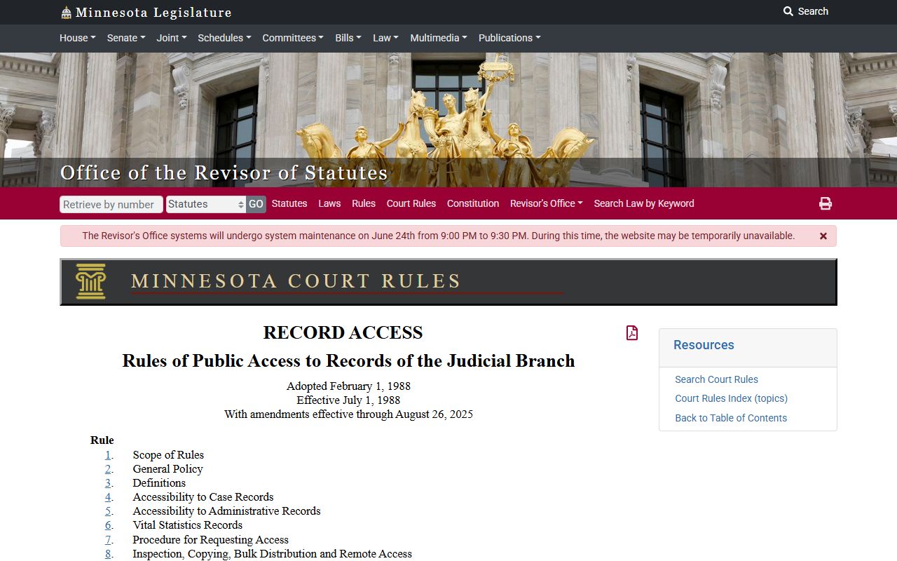Douglas County criminal court records judicial branch access rules