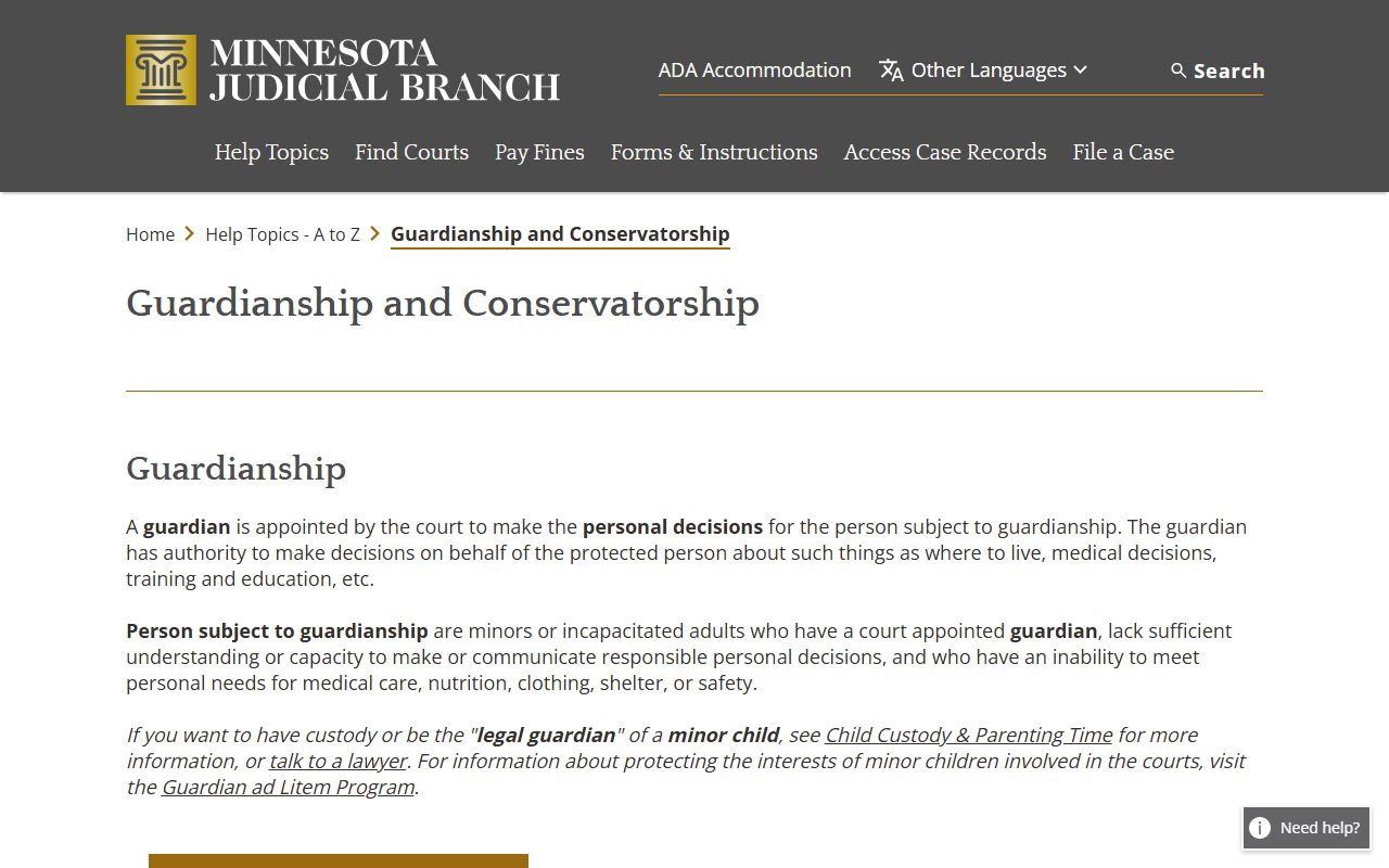 Douglas County probate records guardianship and conservatorship help