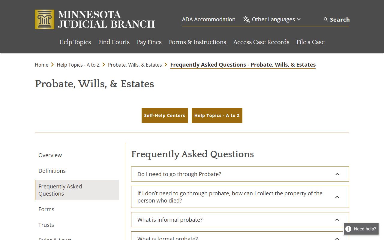 Douglas County probate records probate FAQ timing