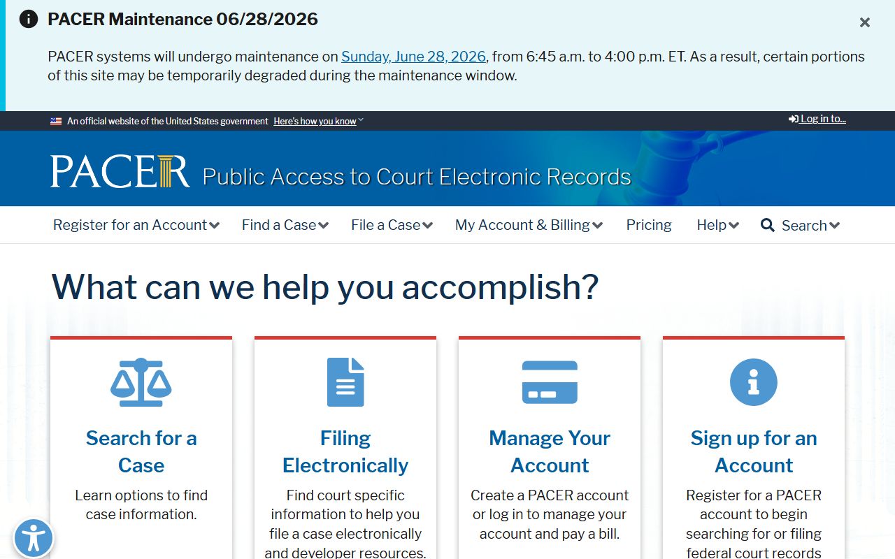 Douglas County traffic court records PACER federal search