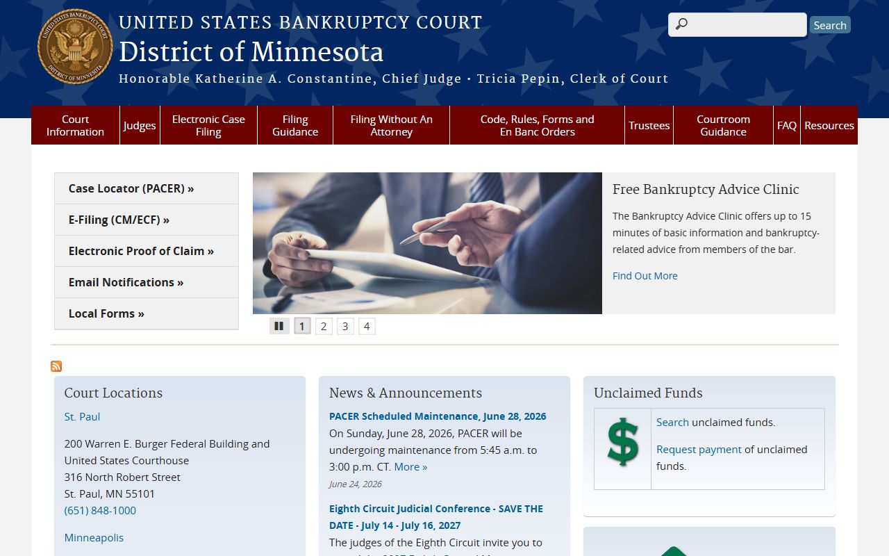 Douglas County traffic court records U.S. Bankruptcy Court Minnesota